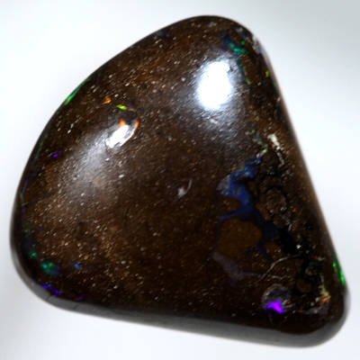 SOLID BOULDER OPAL Sparkles of bright red, orange, green and purple 